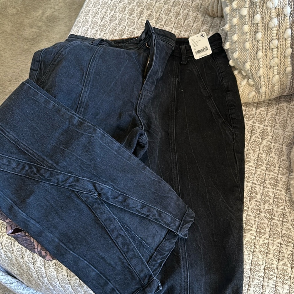 Free people high rise boot cut jeans.